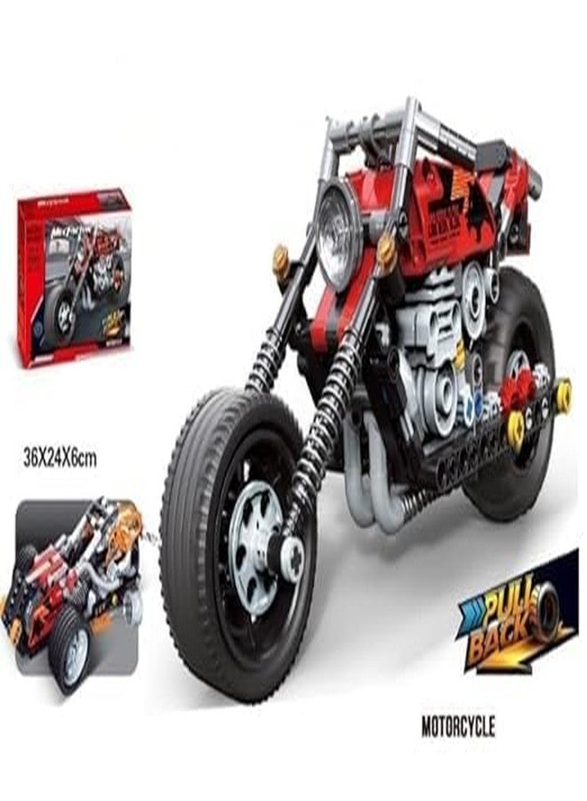 Wonder Digital سلسلة Wonder Digital Constructor Motorcycle Architect، سيارة سباق فائقة السرعة تعمل بالسحب للخلف، لعبة بناء تعليمية للأطفال (سيارة سباق فائقة السرعة - دراجة نارية) - Image 3